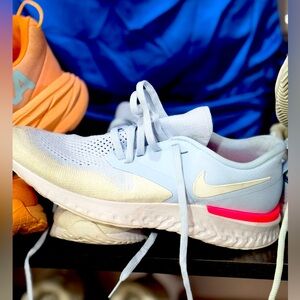 Nike Light Blue and White Running Shoes